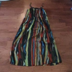 Multicolor maxi, tie dye effect